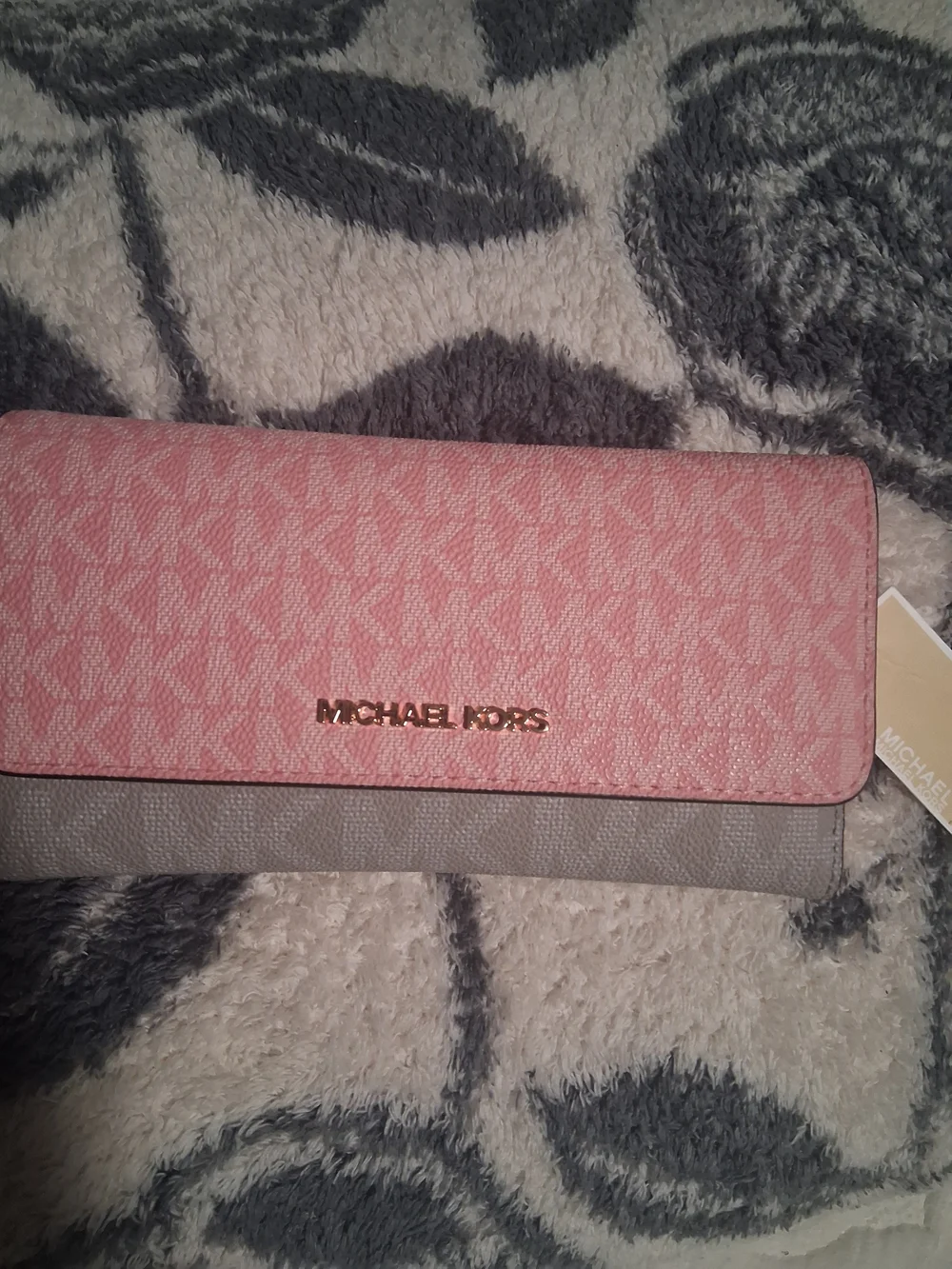 Michael Kors Pink and Silver Tote, Crossbody & Wallet Set